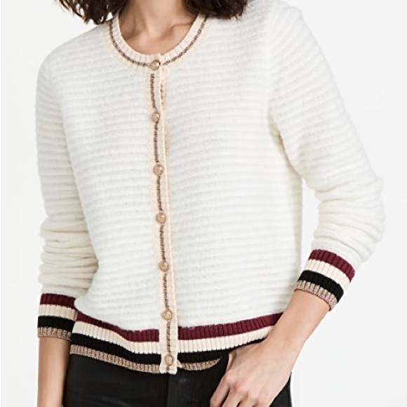 L’AGENCE Size Small Archer Stripe Cardigan - Picture 2 of 5